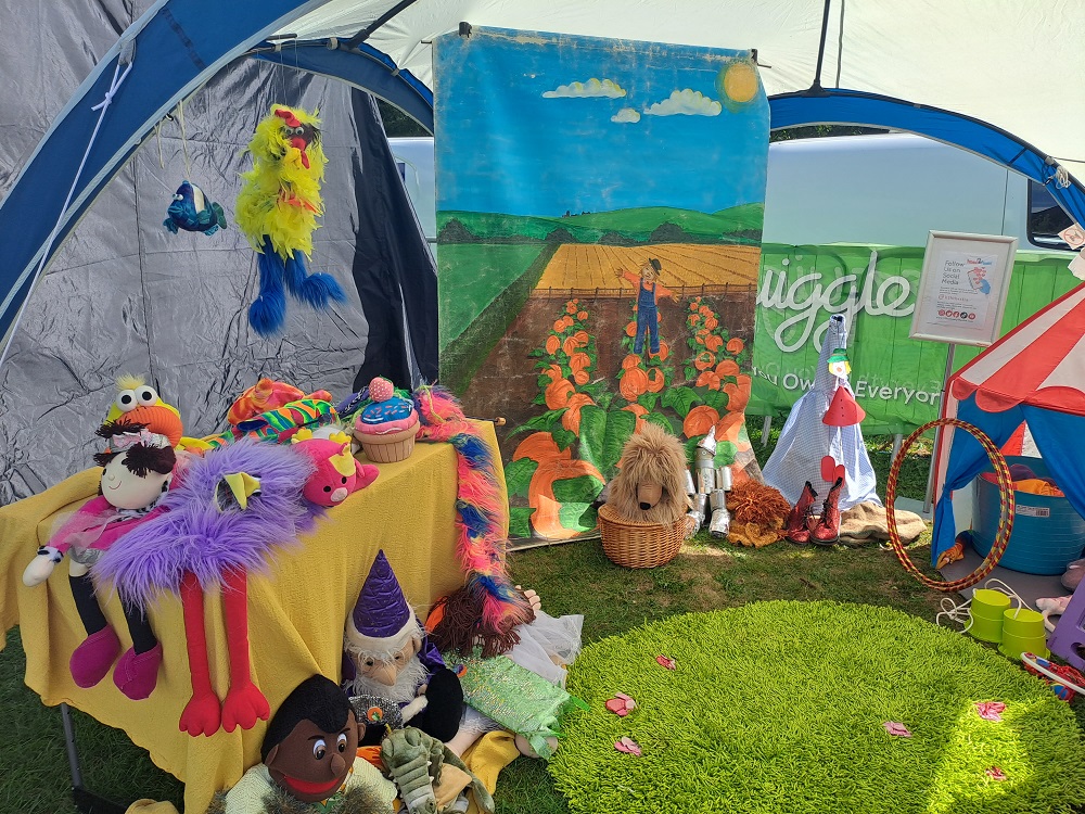 Theatre props and puppets at festival